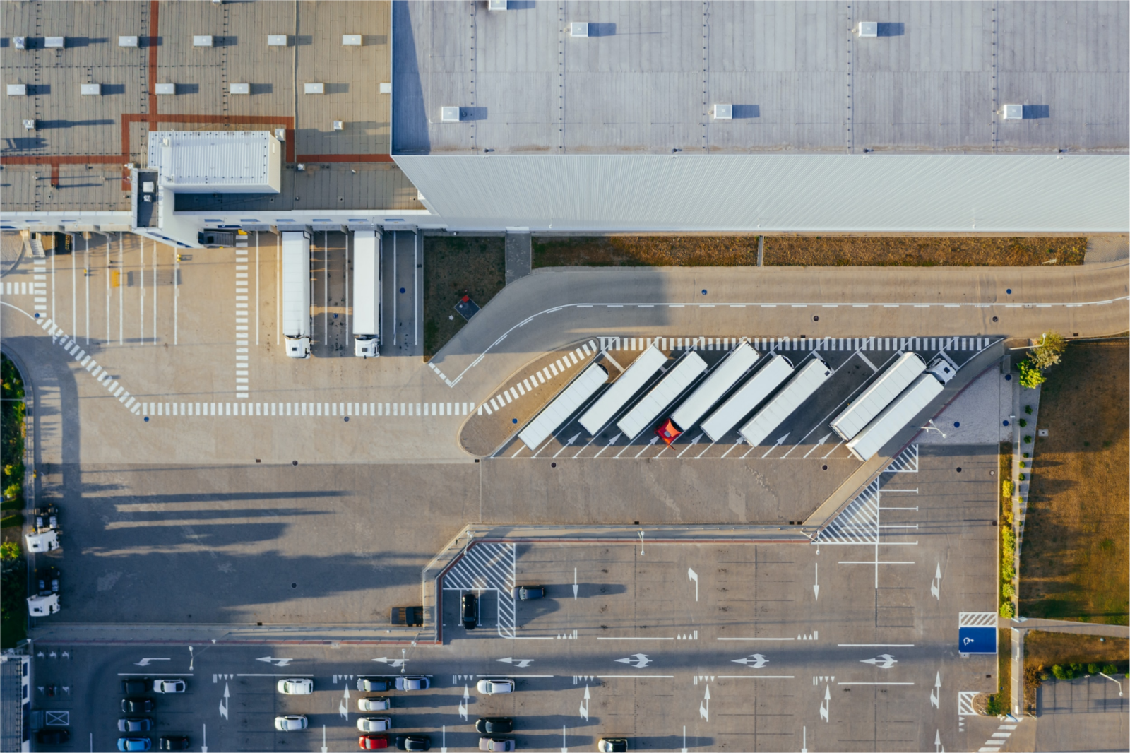warehouse aerial photo