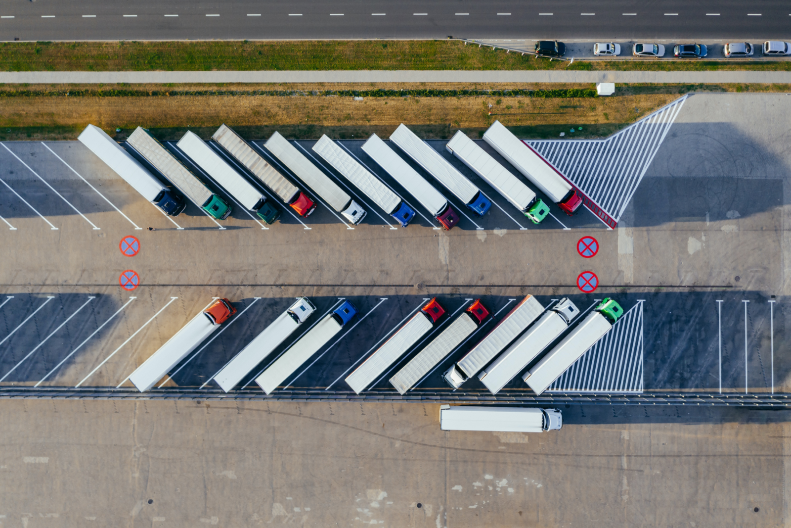 Warehouse aerial photo