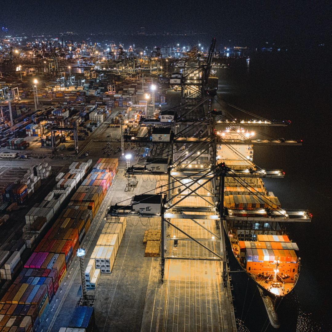 Aerial photo of US port
