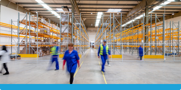 warehouse workers in facility