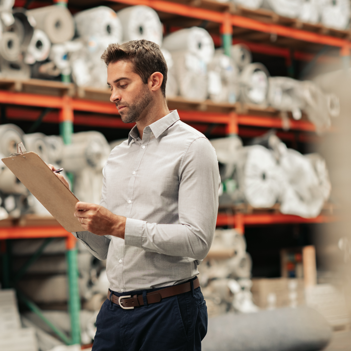 Inventory Manager Checking Inventory at Facility